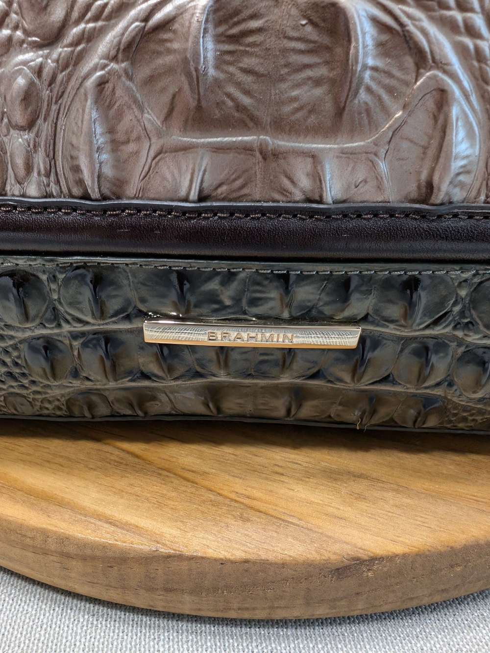 Brahmin LG Leather Duxbury Silver Lining Windemere Satchel - Picture 2 of 11